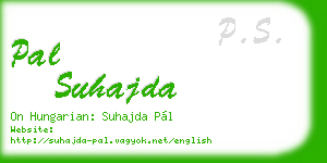 pal suhajda business card