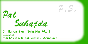 pal suhajda business card